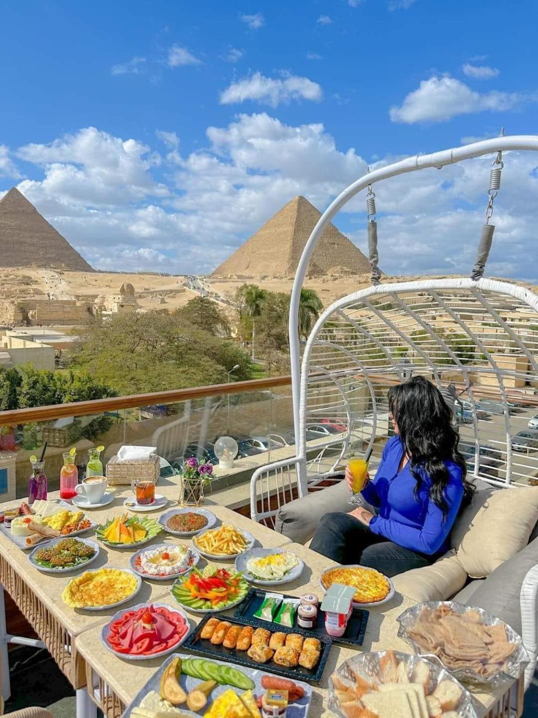 Tree Lounge Pyramids View Inn , Sphinx Giza Kafret el-Gabal Extérieur photo