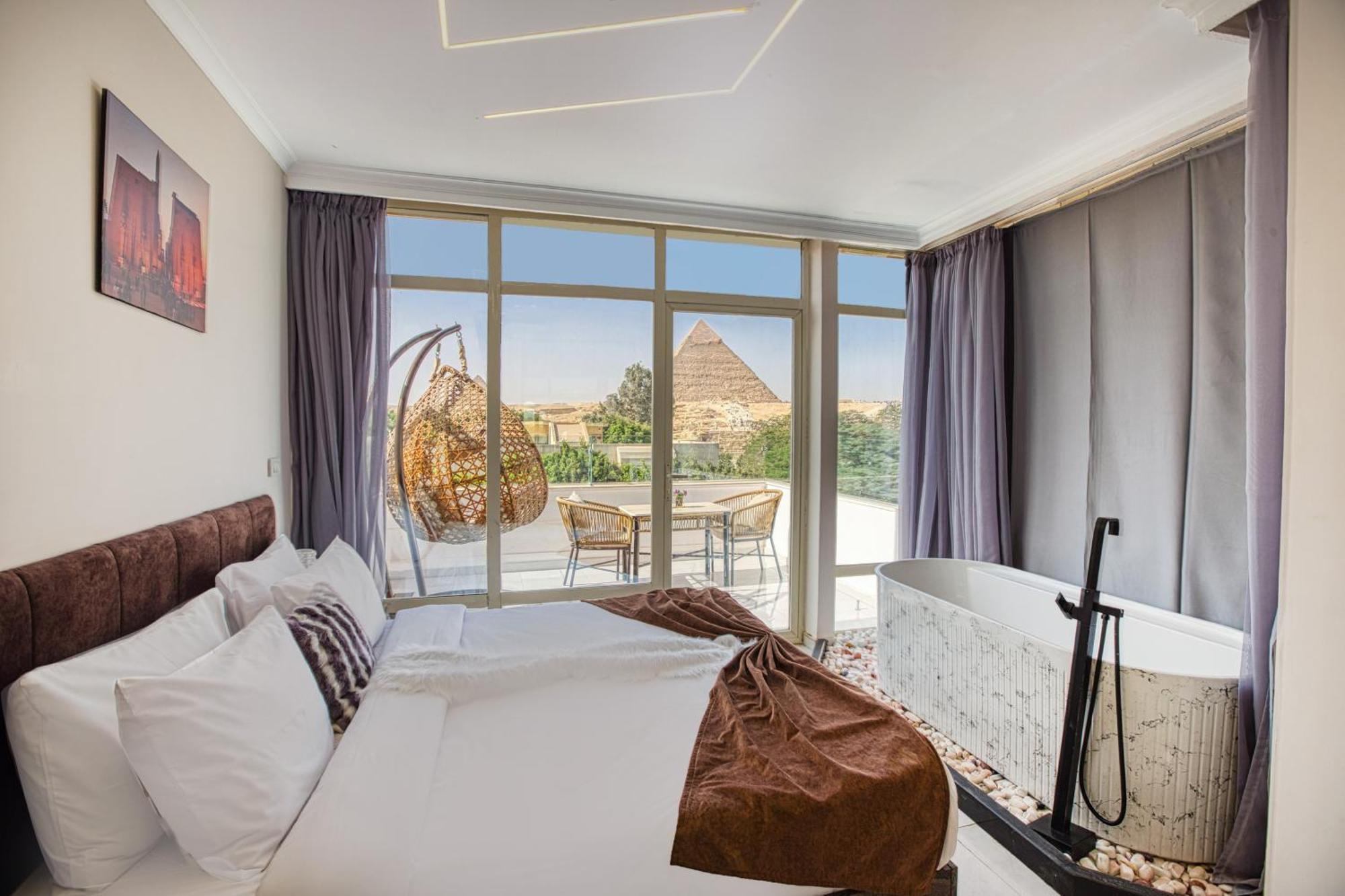 Tree Lounge Pyramids View Inn , Sphinx Giza Kafret el-Gabal Extérieur photo